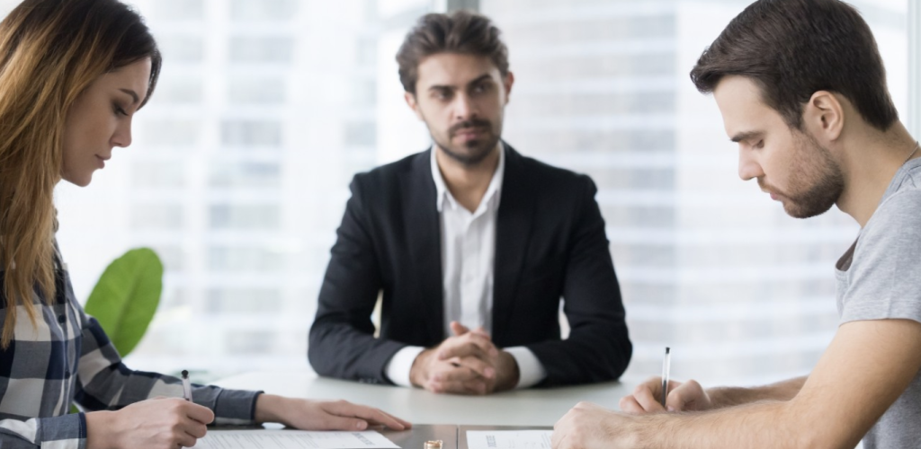 Signing divorce and selling property